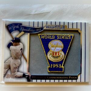 2009 Topps Favtory Set Mickey Mantle #MMT1 World Series Commemorative Patch